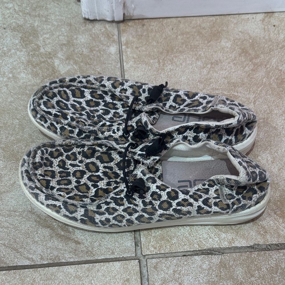 Hey Dude Leopard Print Women's Flats